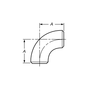 Stumpfgeschweißter 90-Grad-Winkel