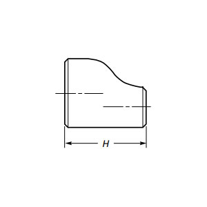 Exzentrisches Reduzierstück zum Stumpfschweißen
