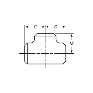 Gleiches T-Stück mit Stumpfschweißung